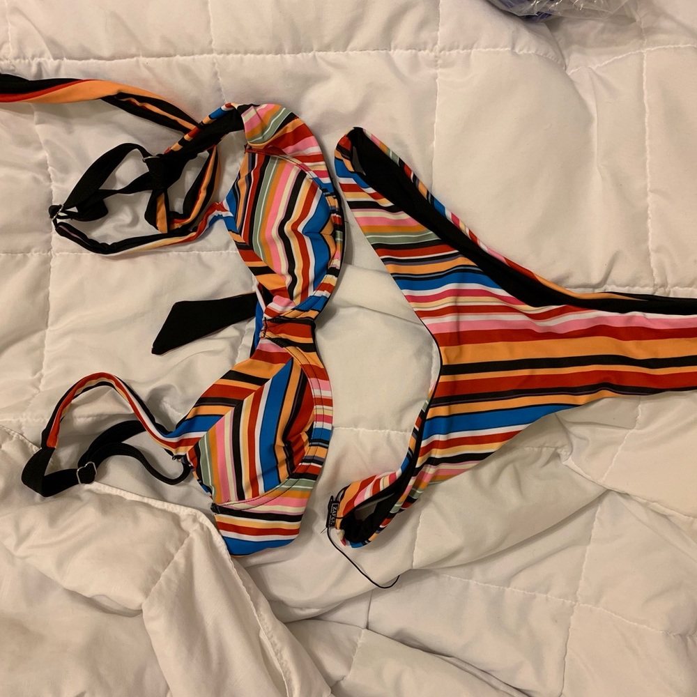 Brand new striped swimwear